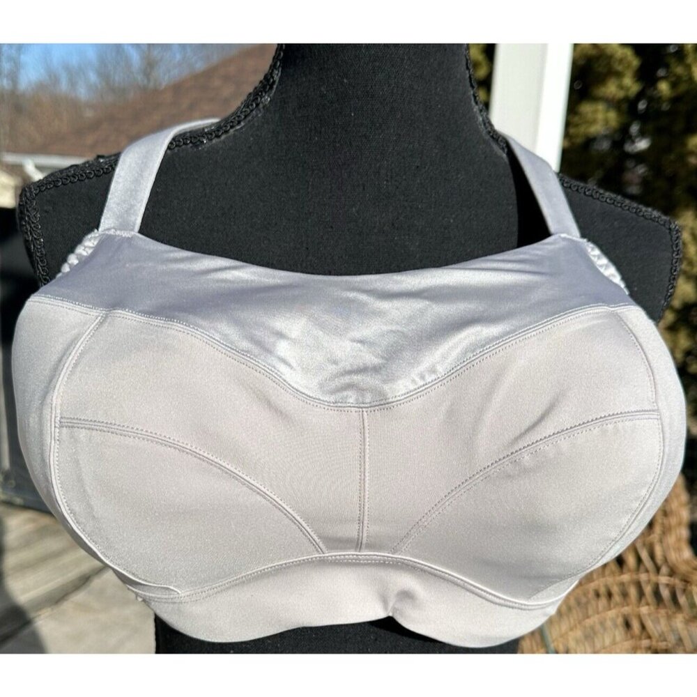 Brooks Embody Sports Bra 38F (38DD) Silver High Impact Convertible Underwire Run